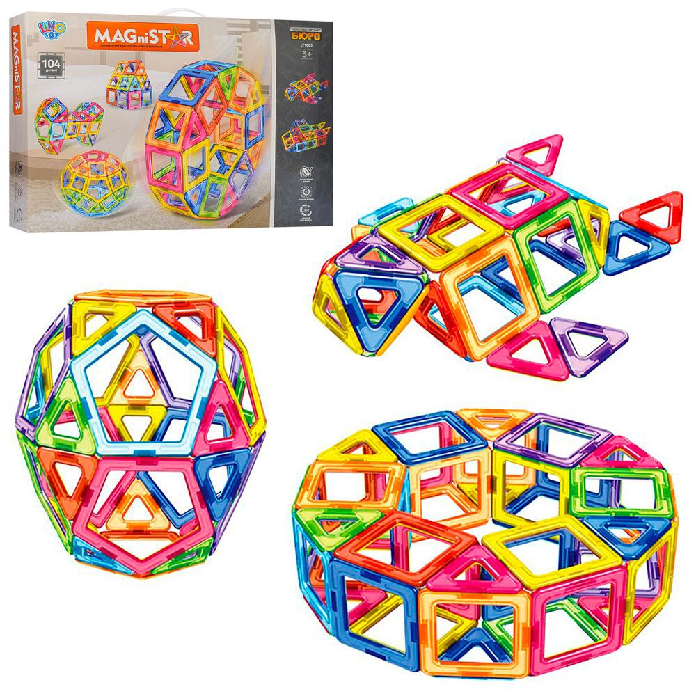 

Детский Магнитный конструктор Limo Toy Magnetic Star Фигуры LT1003 104 детали