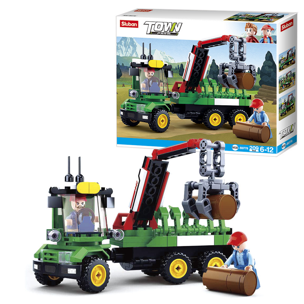 

Конструктор SLUBAN M38-B0778 стройтехника15,5см, фигурки, 209дет, в кор-ке,28,5-24-5,5см