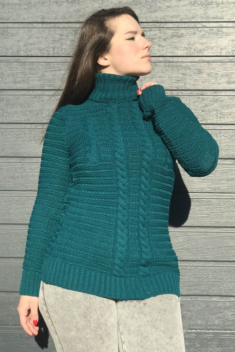 

Fashions • Свитер с воротником Кармелита Fashions 42-48 бутылка (517-аш)