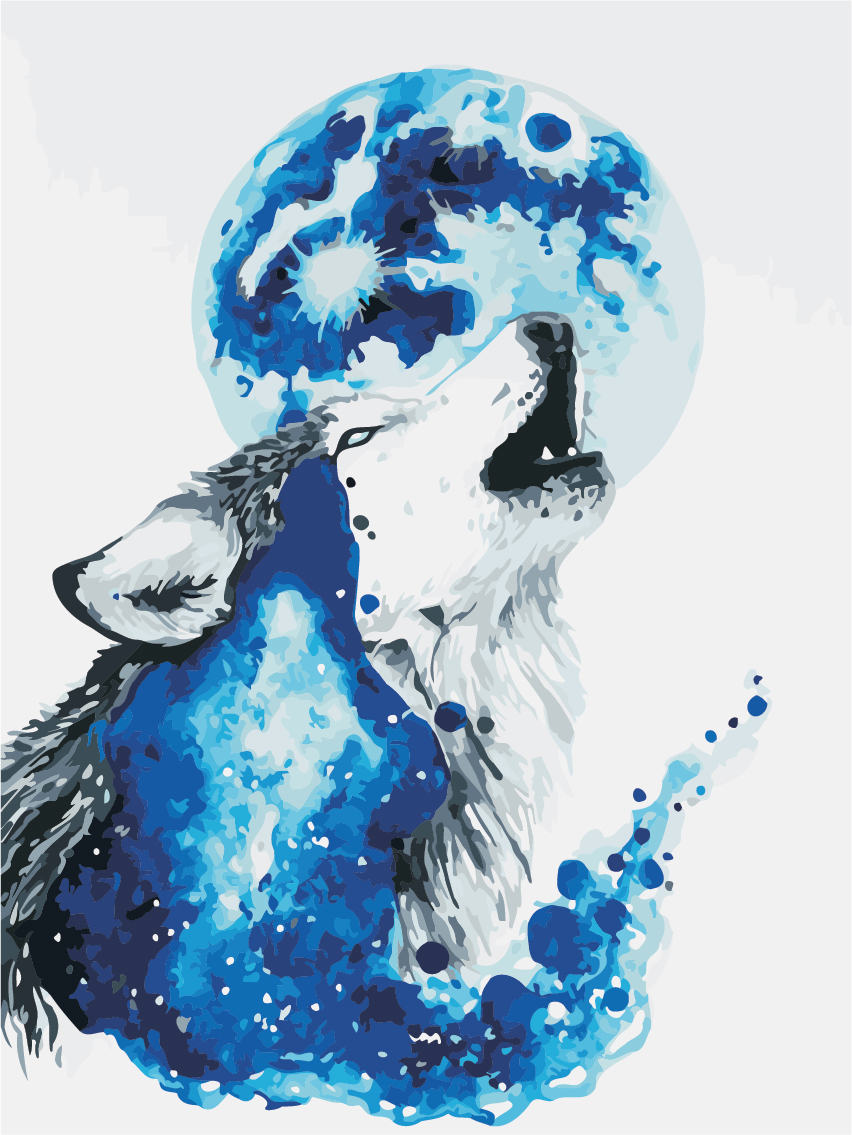 

Картина по номерам ArtStory Песня волка 40*30 см (без коробки) арт.AS0926