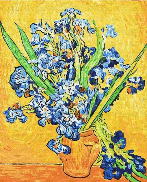 

Картина по номерам Идейка Ирисы в вазе 40*50 см (в коробке) арт.KH2013