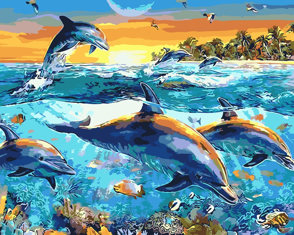 

Картина по номерам ArtStory Глубины океана 40*50 см (в коробке) арт.AS0077