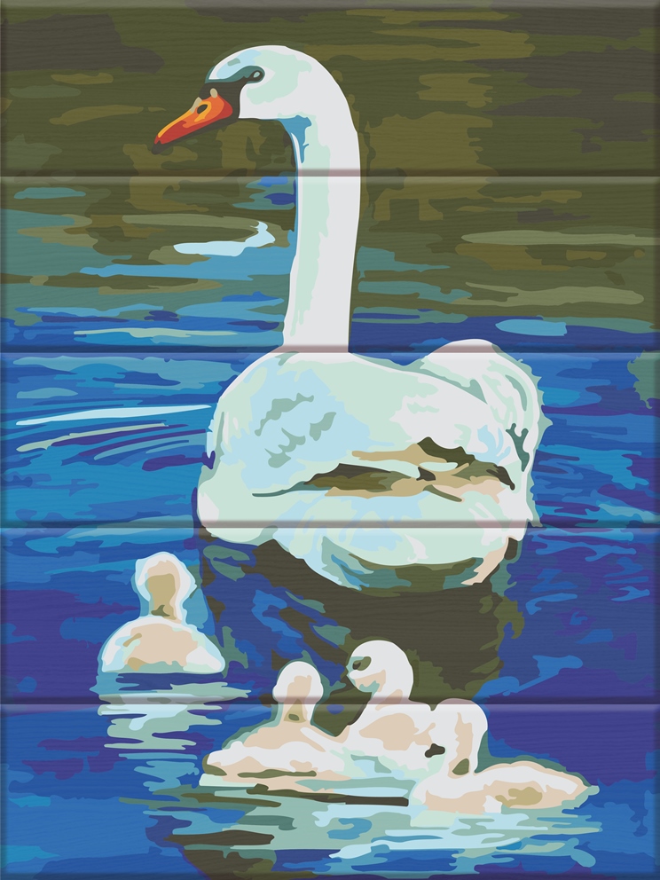 

Картина по номерам ArtStory Лебедь 40*30 см на дереве (в коробке) арт.ASW141