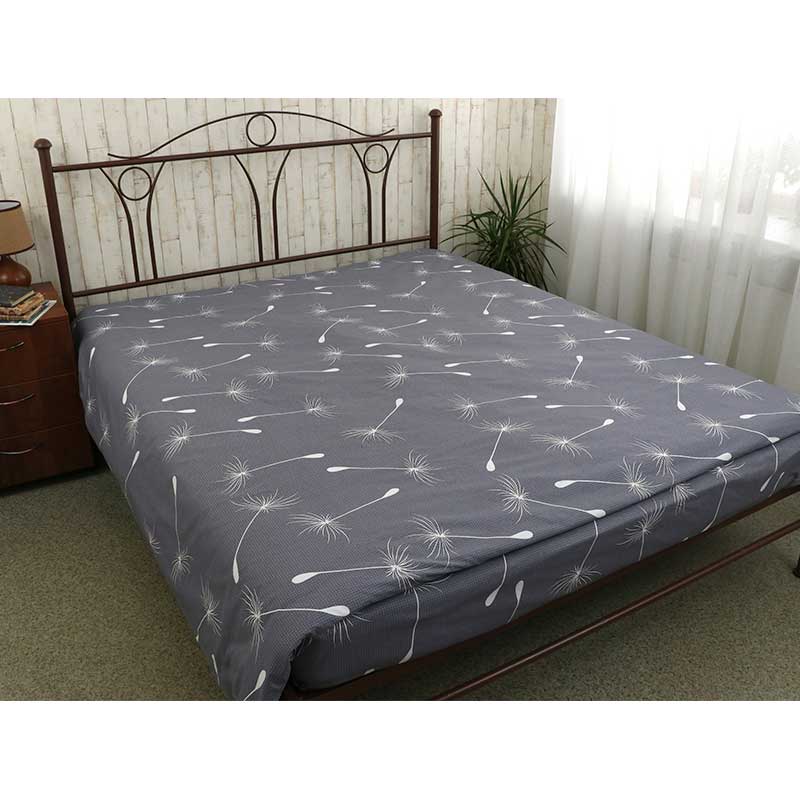 

Пододеяльник Руно двуспальный 175*215 см бязь арт.58.114Б_Fly grey