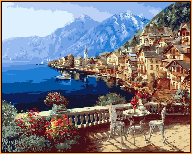 

Картина по номерам Babylon Premium Халлштат, Австрия 40*50 см (в коробке) арт.NB249R