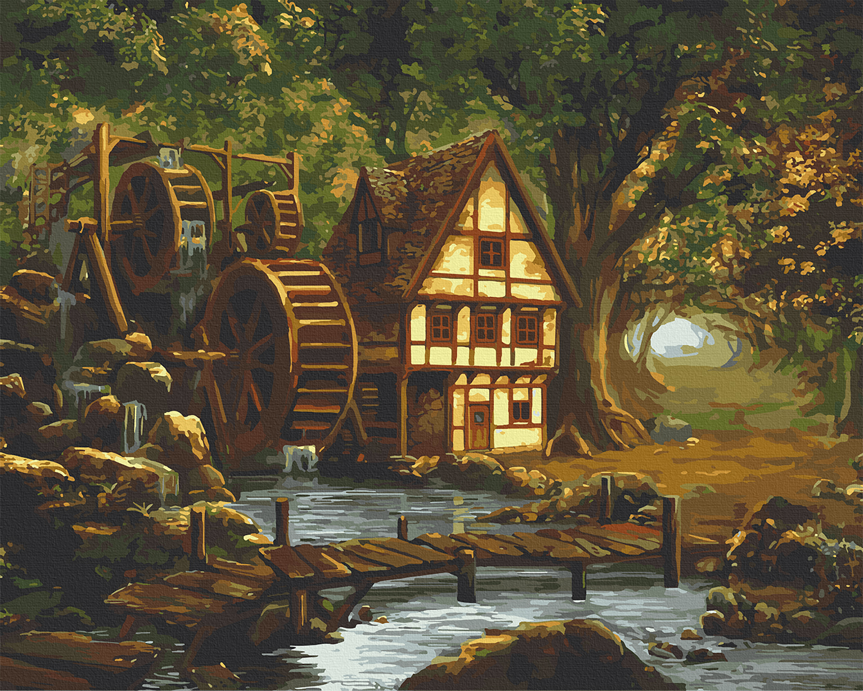 

Картина по номерам ArtCraft Мельница в заколдованном лесу 38*50 см (без коробки) арт.10543-AC