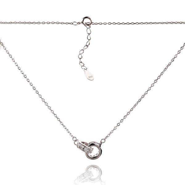 

Серебряное колье Silver925 с цирконием 2.87 гр