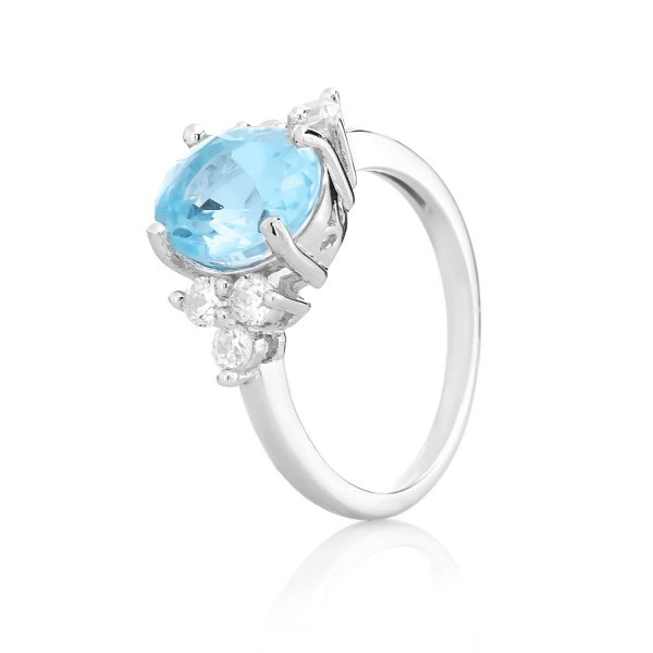 

Серебряное кольцо Silver925 с топазом 3,42 гр