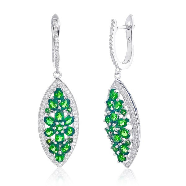 

Серебряные серьги Silver925 с хромдиопсидом 8,92 гр
