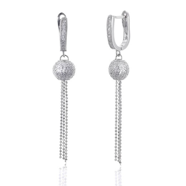 

Серебряные серьги Silver925 с цирконием 7.2 гр