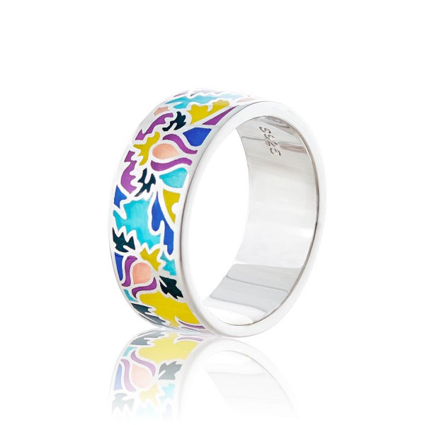 

Серебряное кольцо Silver925 с эмалью 5.16 гр