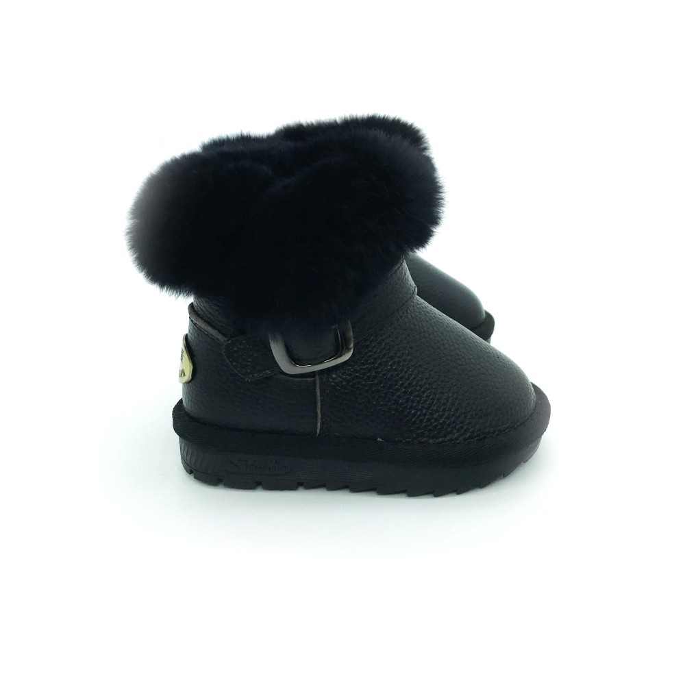 

Кожаные угги для девочек QQ Cirt 31 19,8 см Black 9002