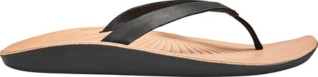 

Женские вьетнамки, сланцы OluKai Iwi Thong Sandal Black/Golden Sand Full Grain Leather 40