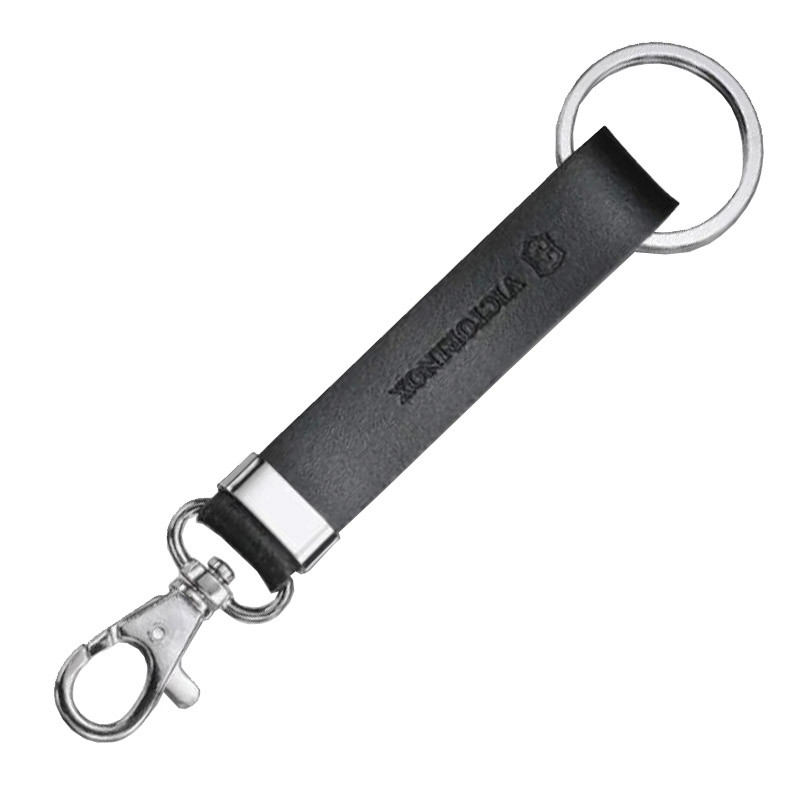 

Подвеска на ремень Victorinox карабин + кольцо (7см) кожаная, черная 4.1853