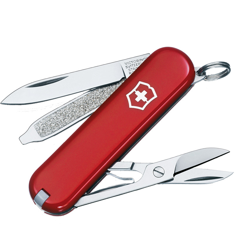 

Нож складной, мультитул Victorinox Classic SD (58мм, 7 функций), красный 0.6223