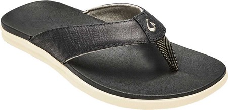 

Мужские вьетнамки, сланцы OluKai Alania Flip Flop Black/Black Waxed Nubuck 46