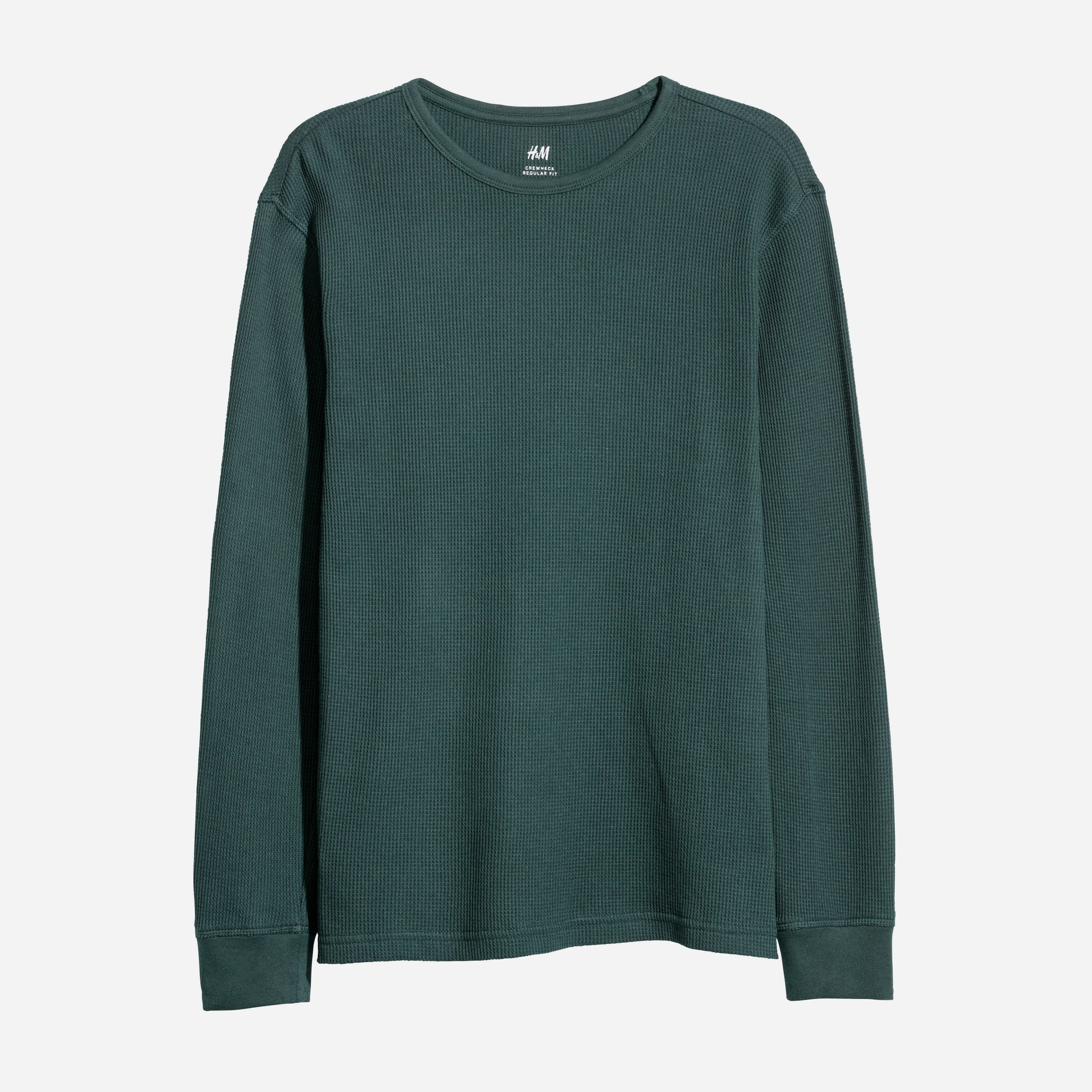 

Лонгслив H&M XAZ098497OTVT Темно-зеленый