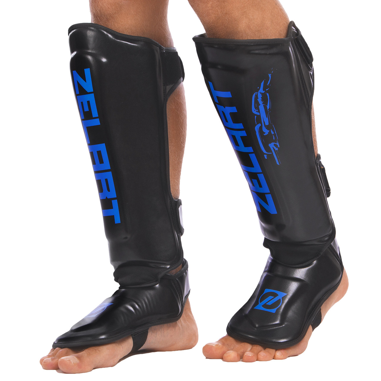 

Защита для ног (голень и стопа) Zelart Heroe 1321 размер XL Black-Blue
