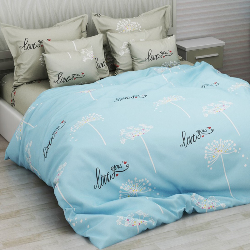 

Комплект постельного белья "I love You" TIME TEXTILE постельное белье комплект полуторное из сатина