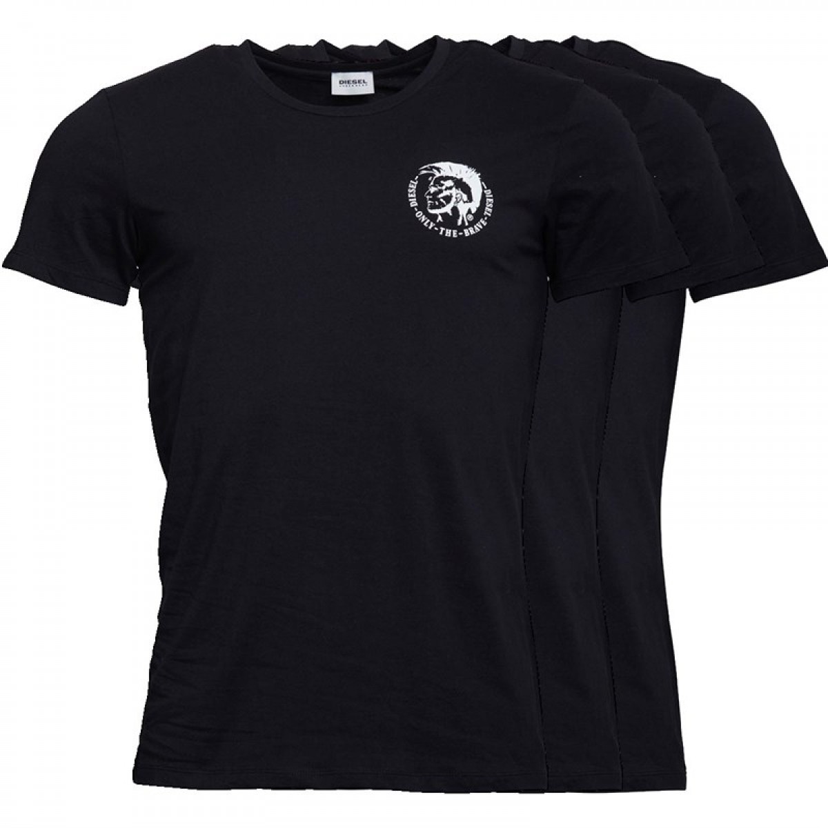 

Футболка Diesel Randall Three Pack Black Black, XS (42)