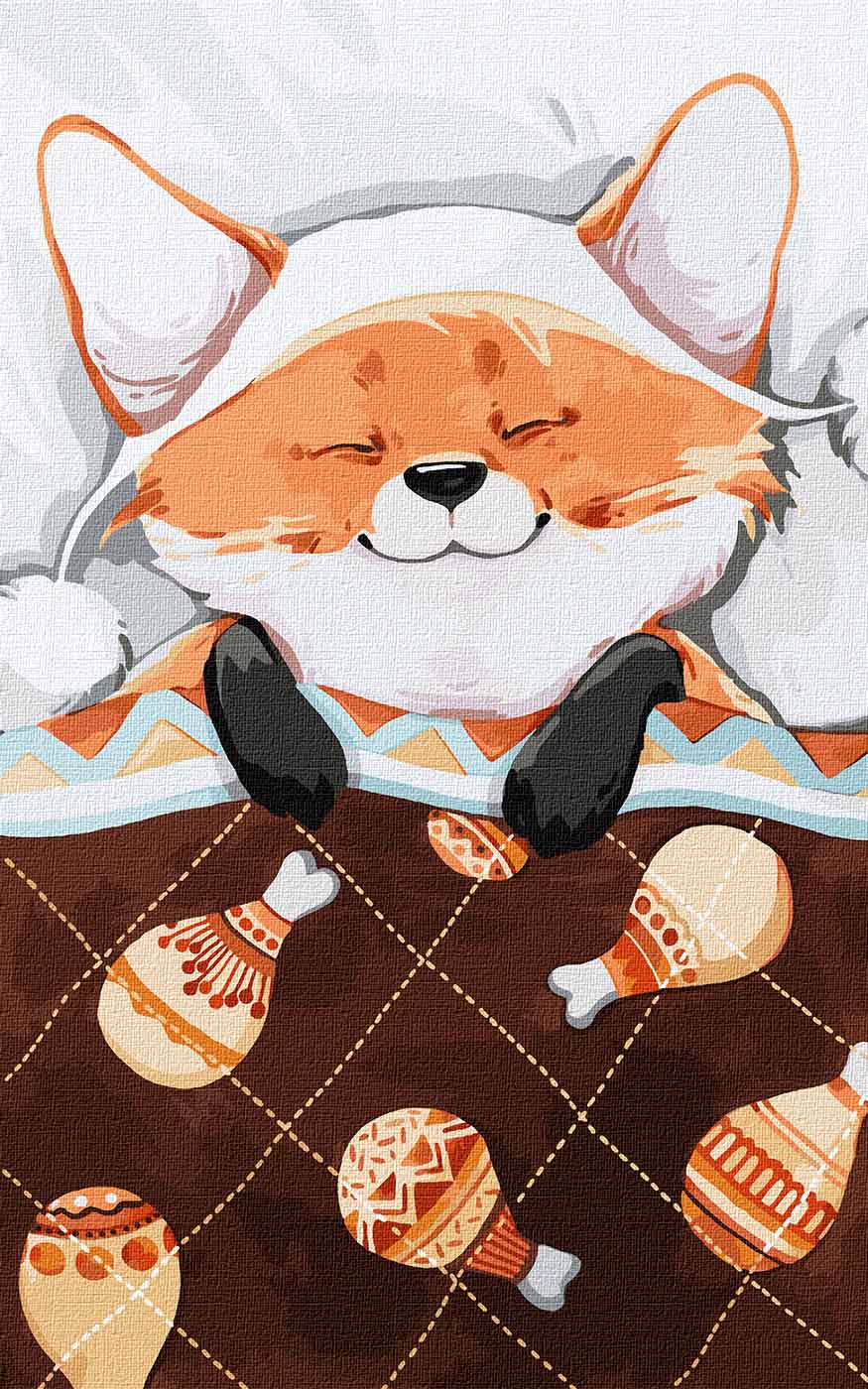 

Картина по номерам Идейка Вкусные сны лисенка 25 х 40 см (KHO4211) (4823104326342)