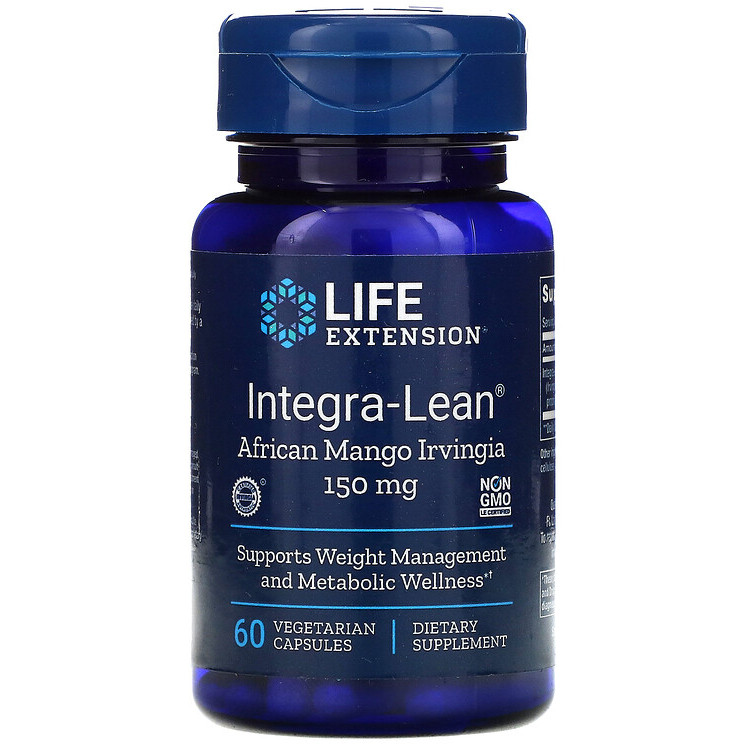 

Африканский манго (ирвингия) Life Extension "Integra-Lean African Mango Irvingia" для коррекции веса, 150 мг (60 капсул)