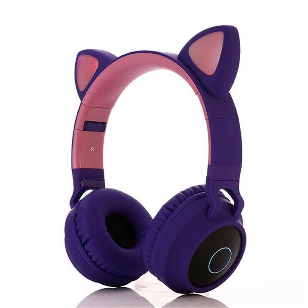 

Беспроводные Bluetooth наушники ушки Cat Ear VZV 850M с LED подсветкой Фиолетовый