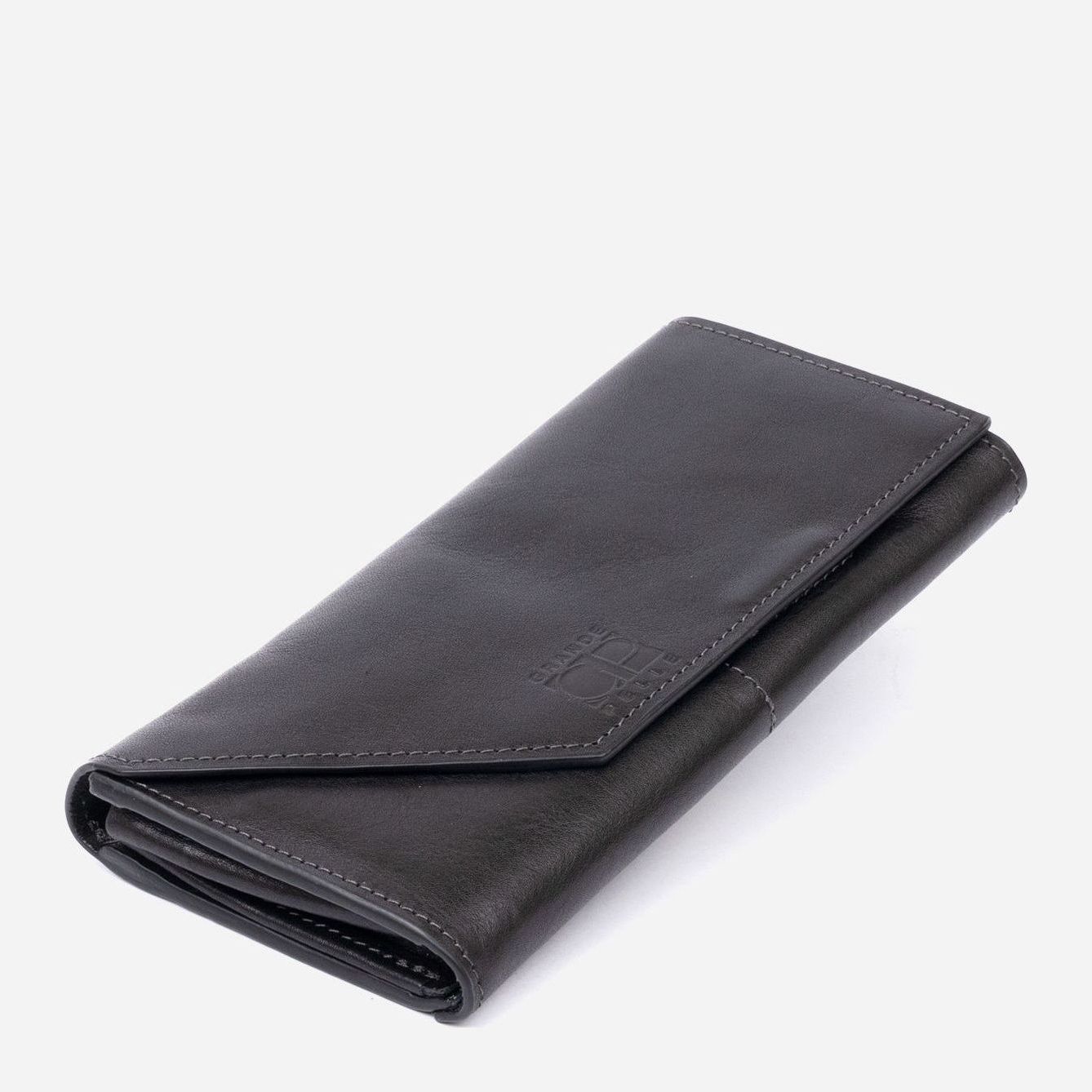 

Мужское портмоне кожаное Grande Pelle leather-11316 Черное