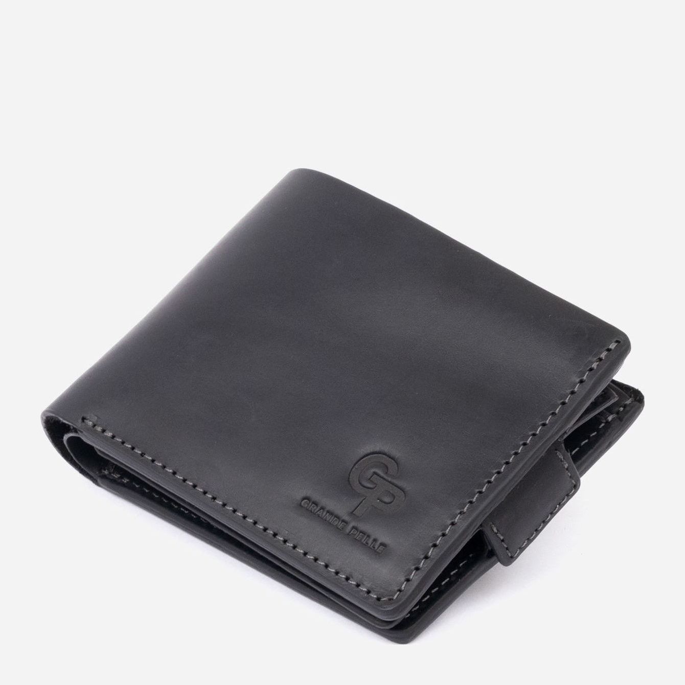 

Мужское портмоне кожаное Grande Pelle leather-11319 Черное