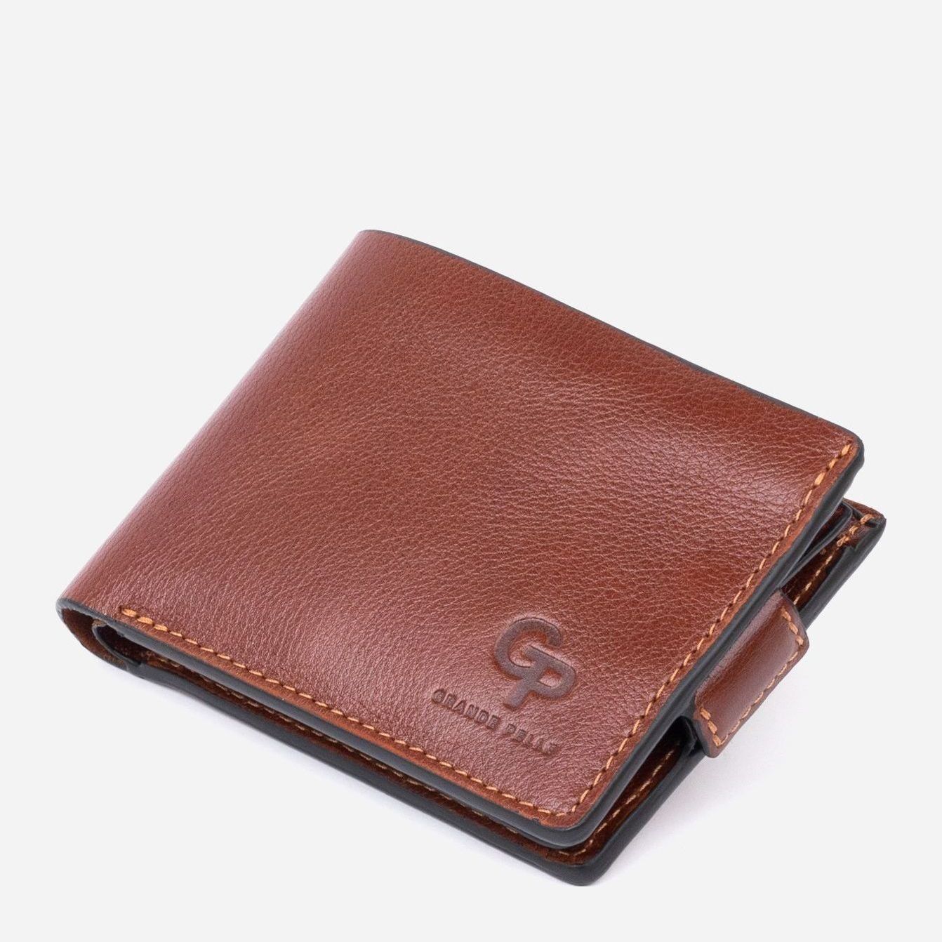 

Мужское портмоне кожаное Grande Pelle leather-11322 Коричневое