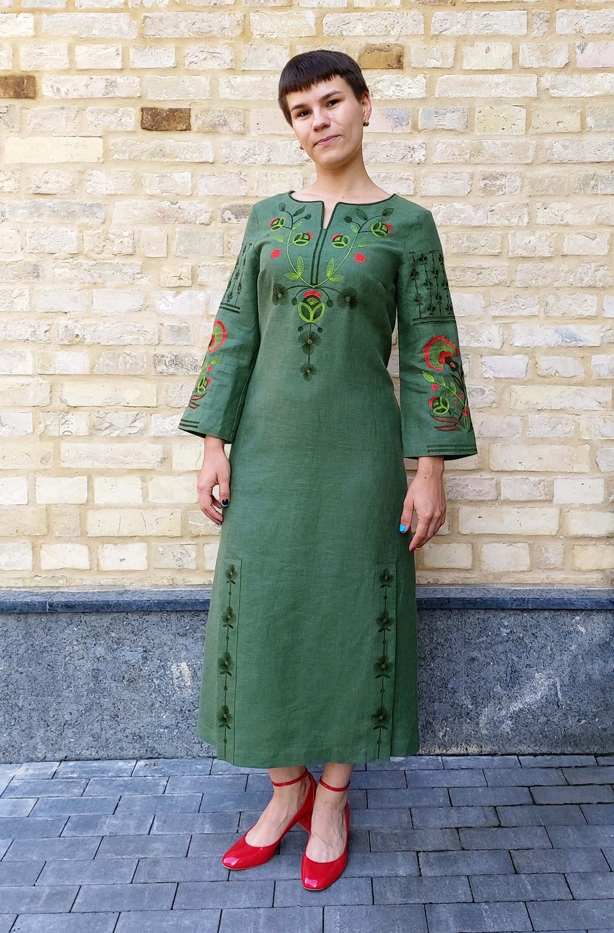 

Платье Галерея льону Платье зелений  0146//1223, Платье Галерея льону Платье зелений 50 0146/50/1223