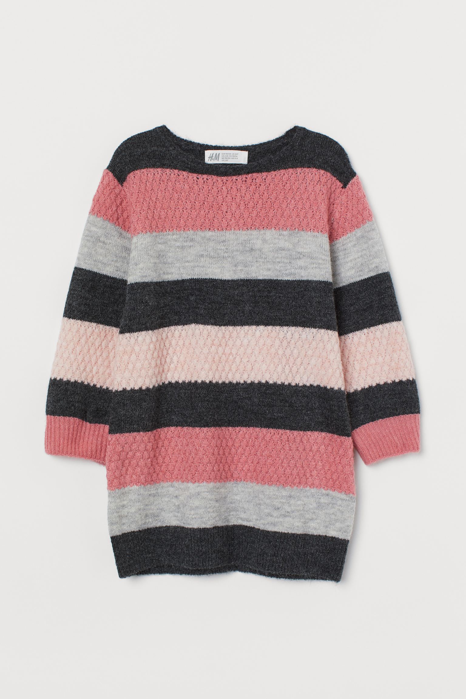 

Платье H&M 98 104см серо розовая полоска 29058722152