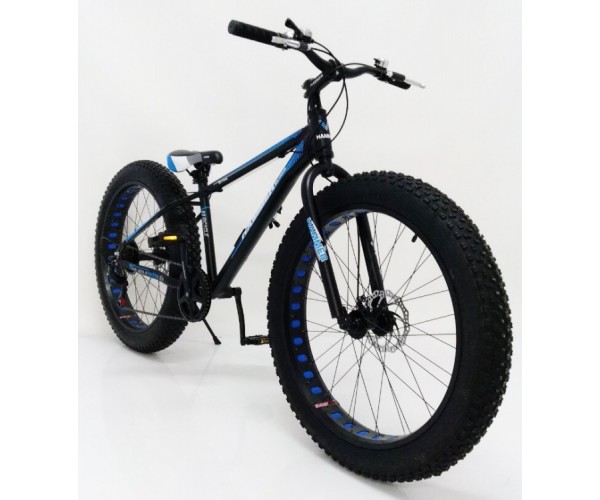 

Спортивный велосипед HAMMER EXTRIME S800, Алюминиевая рама 17, широкие колеса 26’’х4,0, оборудование SHIMANO, Черно-синий