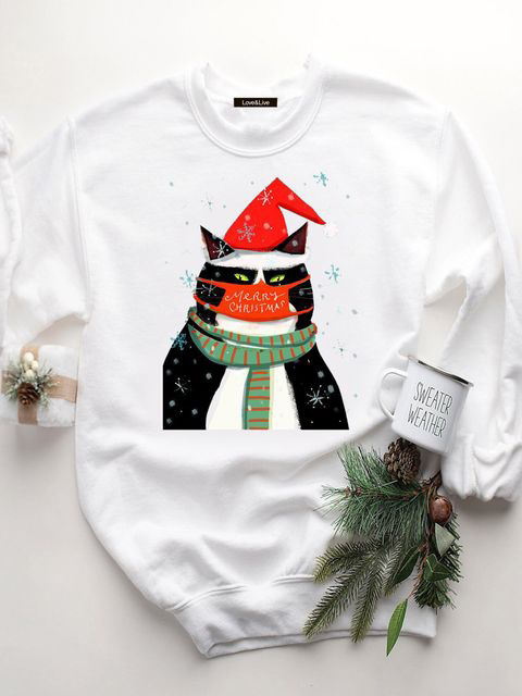 

Свитшот Love&Live Кот и Рождество LLP01160  Белый, Свитшот Love&Live Кот и Рождество LLP01160 M Белый