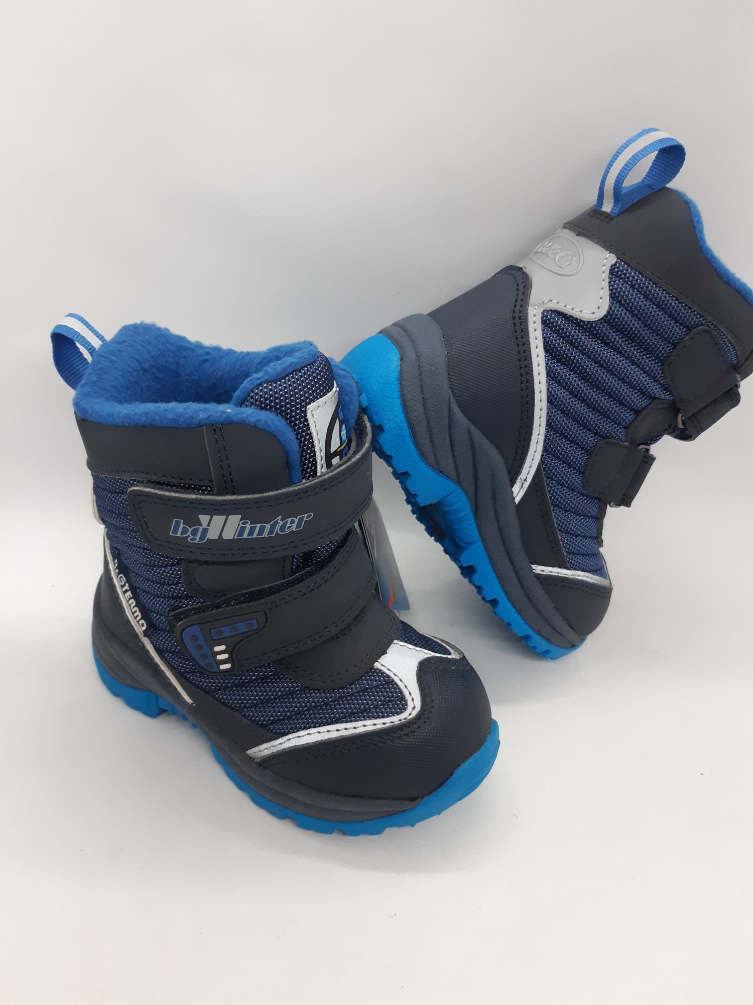 

Зимние сапожки на мальчика B&G синие ZS-0078 23 р 15 см