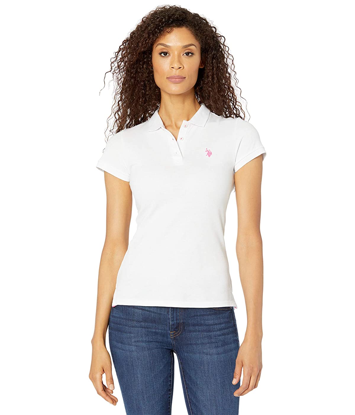 

Поло U.S. POLO Solid Opp Polo Optic White/Paisley Pink, S (44)