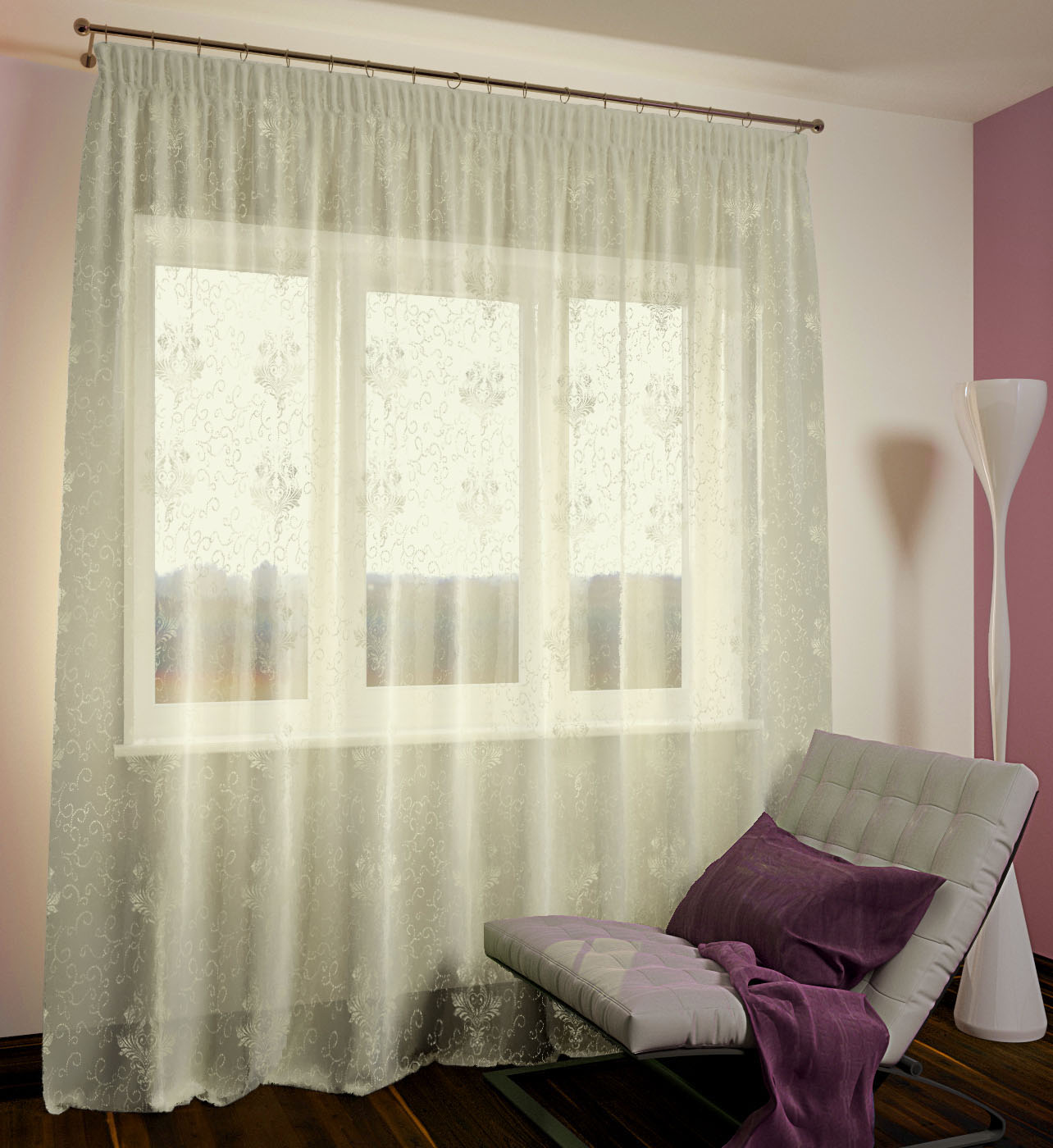 

Тюль Ярема Органза 63038 500 x 270 см Бежевый