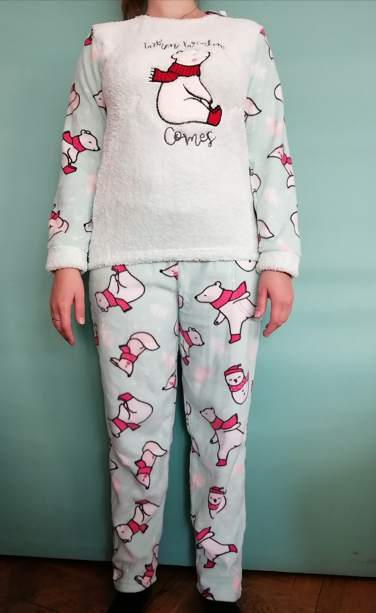 

Пижама женская теплая Fawn флисовая р. XL мятный 4120