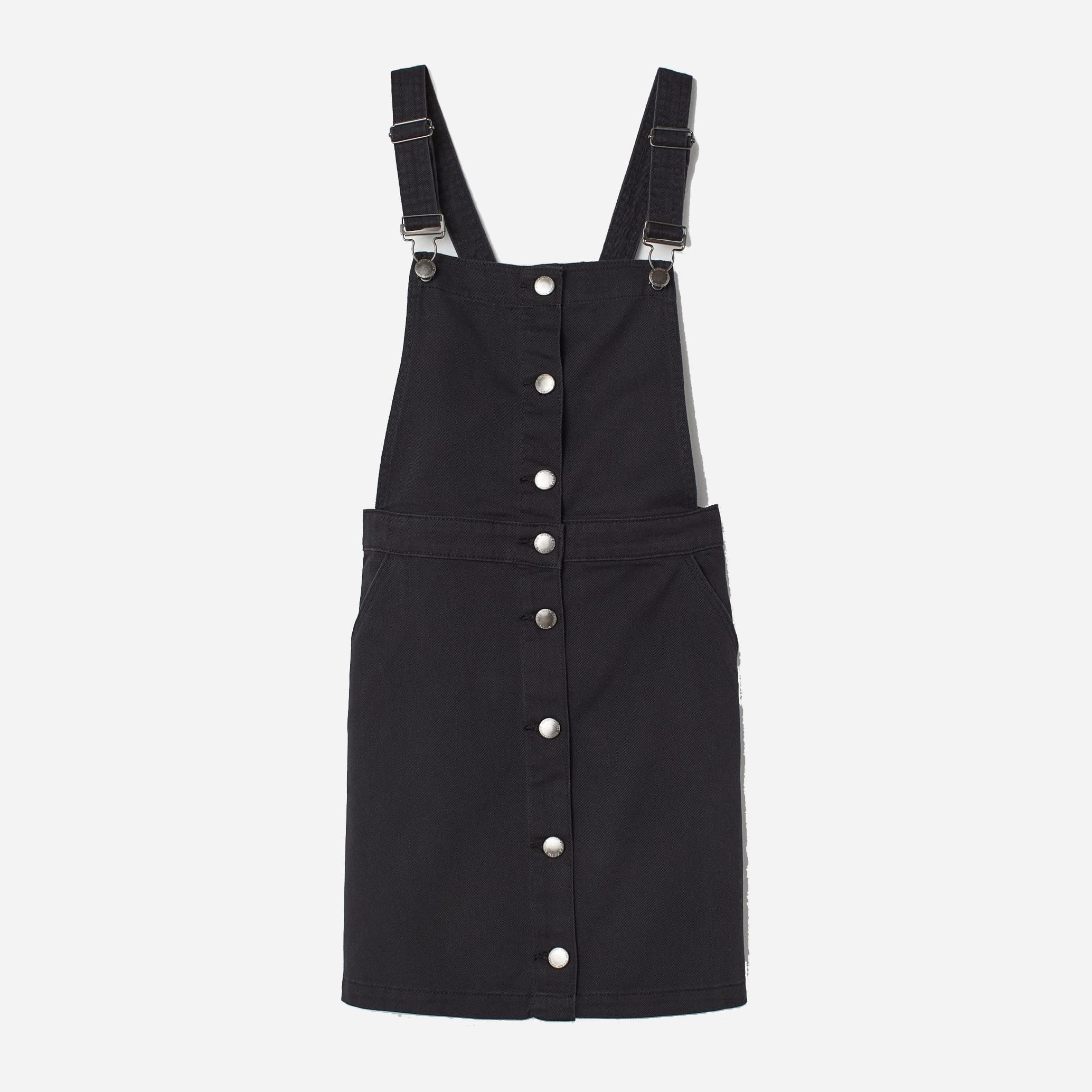 

Сарафан джинсовый H&M 0696744-9  Черный, Сарафан джинсовый H&M 0696744-9 34 Черный