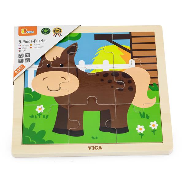 

Дерев'яний пазл Viga Toys Коник, 9 ел. (51449)