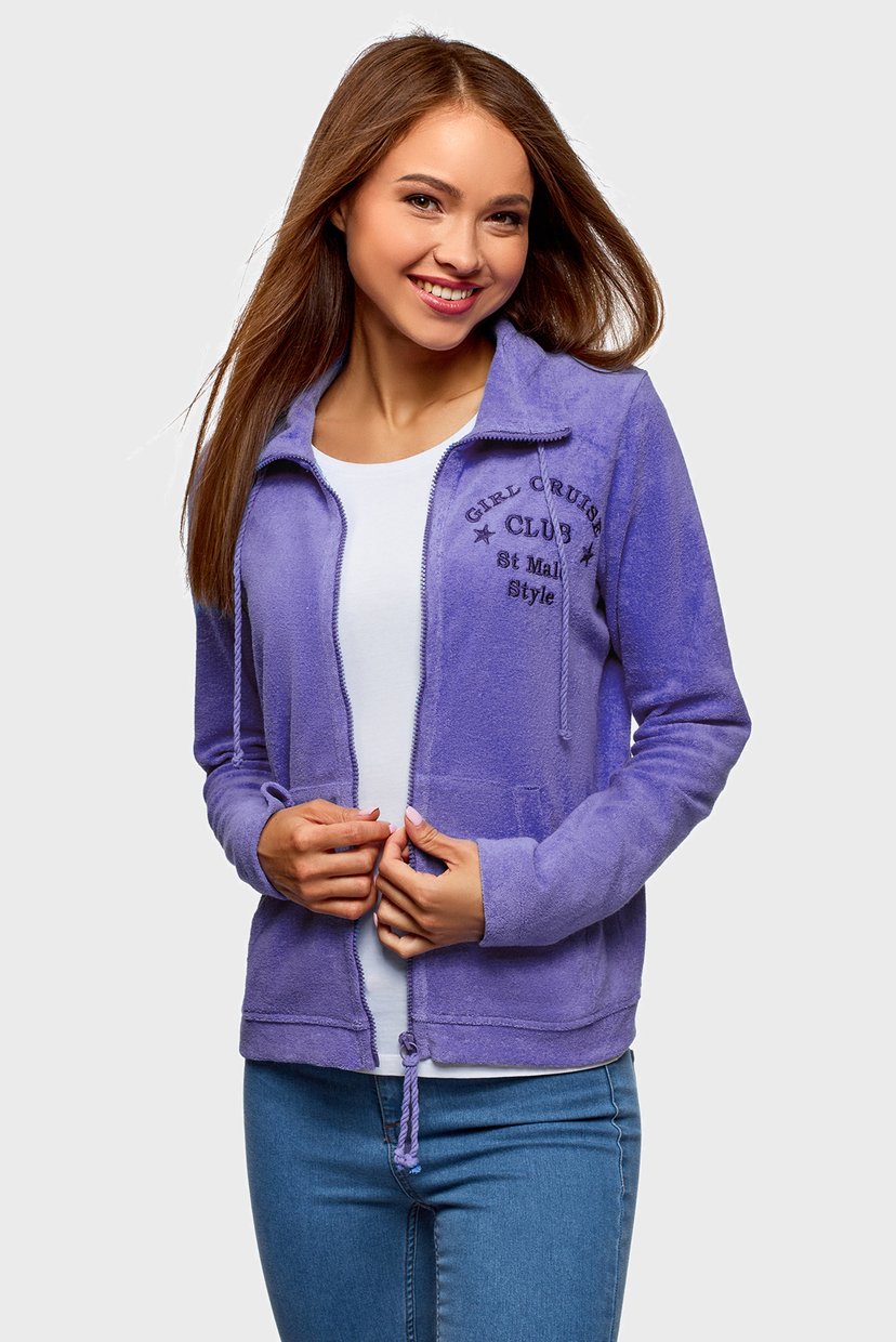 

Женская фиолетовая спортивная кофта Oodji  16901091-1/48595/7500P, Женская фиолетовая спортивная кофта Oodji XXS 16901091-1/48595/7500P