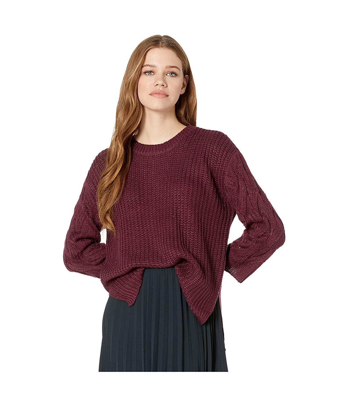 

Свитер Jack By BB Dakota We've Got Cable Soft with Cable Knit Sleeves Dark Fig,  (44, Свитер Jack By BB Dakota We've Got Cable Soft with Cable Knit Sleeves Dark Fig, S (44)