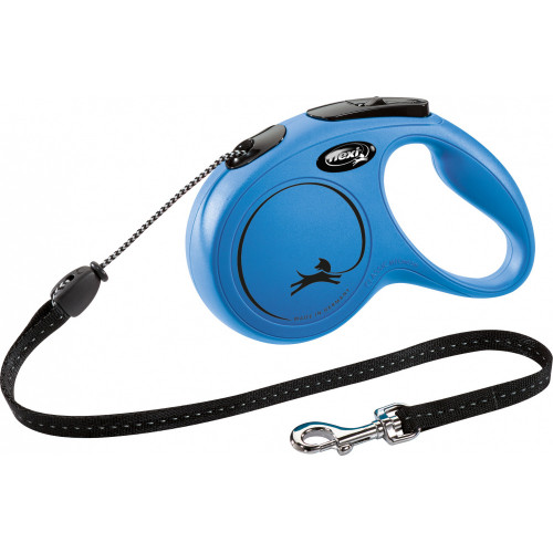 

Рулетка Flexi New Classic M, для собак до 20 кг, 5 м, трос, синяя