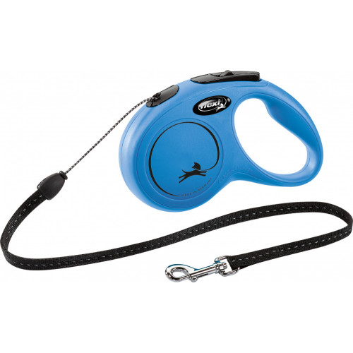 

Рулетка Flexi New Classic S, для собак до 12 кг, 5 м, трос, синий