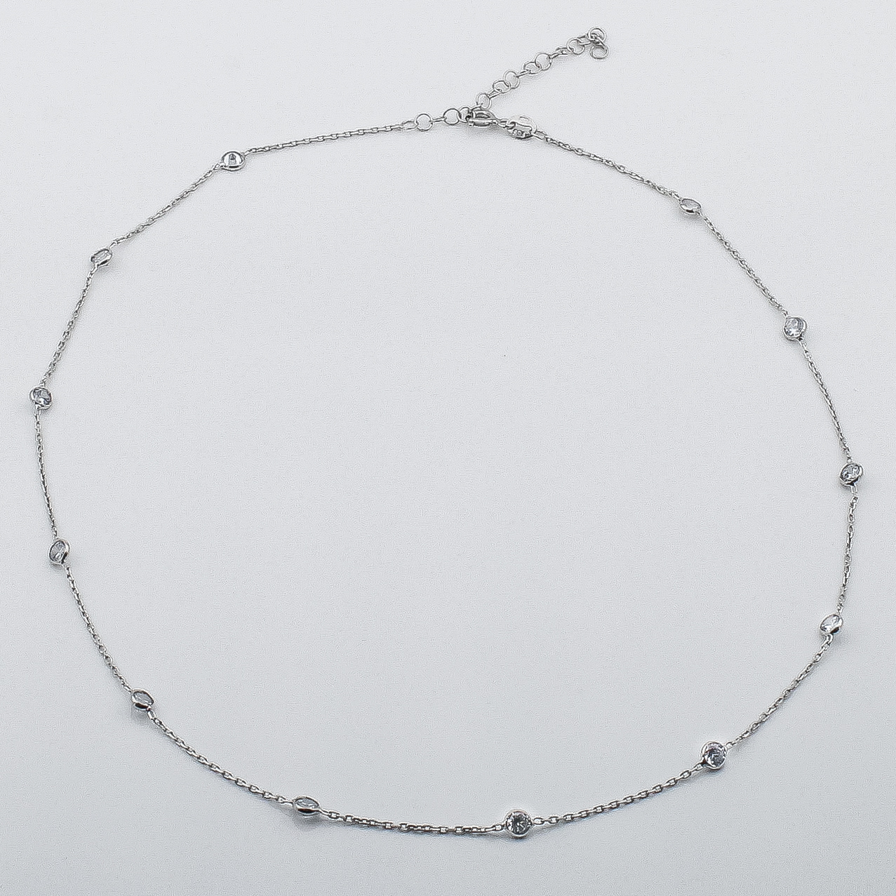

Серебряное колье с фианитами ko14701 Диамант, 45 размер