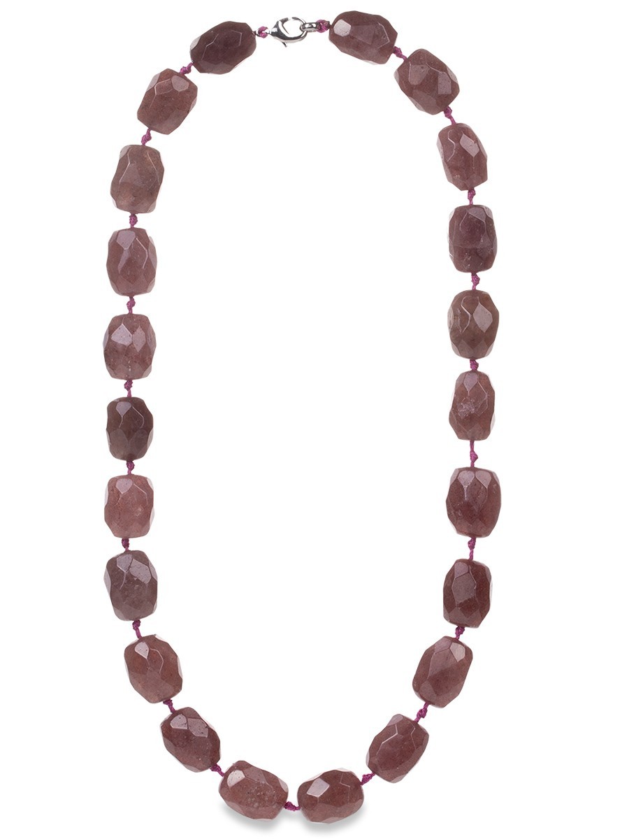 

Бусы кварц клубничный (бс-квк-027) L-54, D-21х16