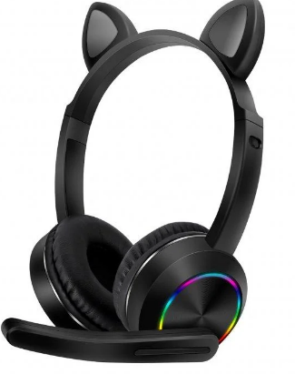 

Беспроводные детские наушники CAT EAR AKZ-K23 с ушками RGB подсветкой и микрофоном Черные (ZK231)