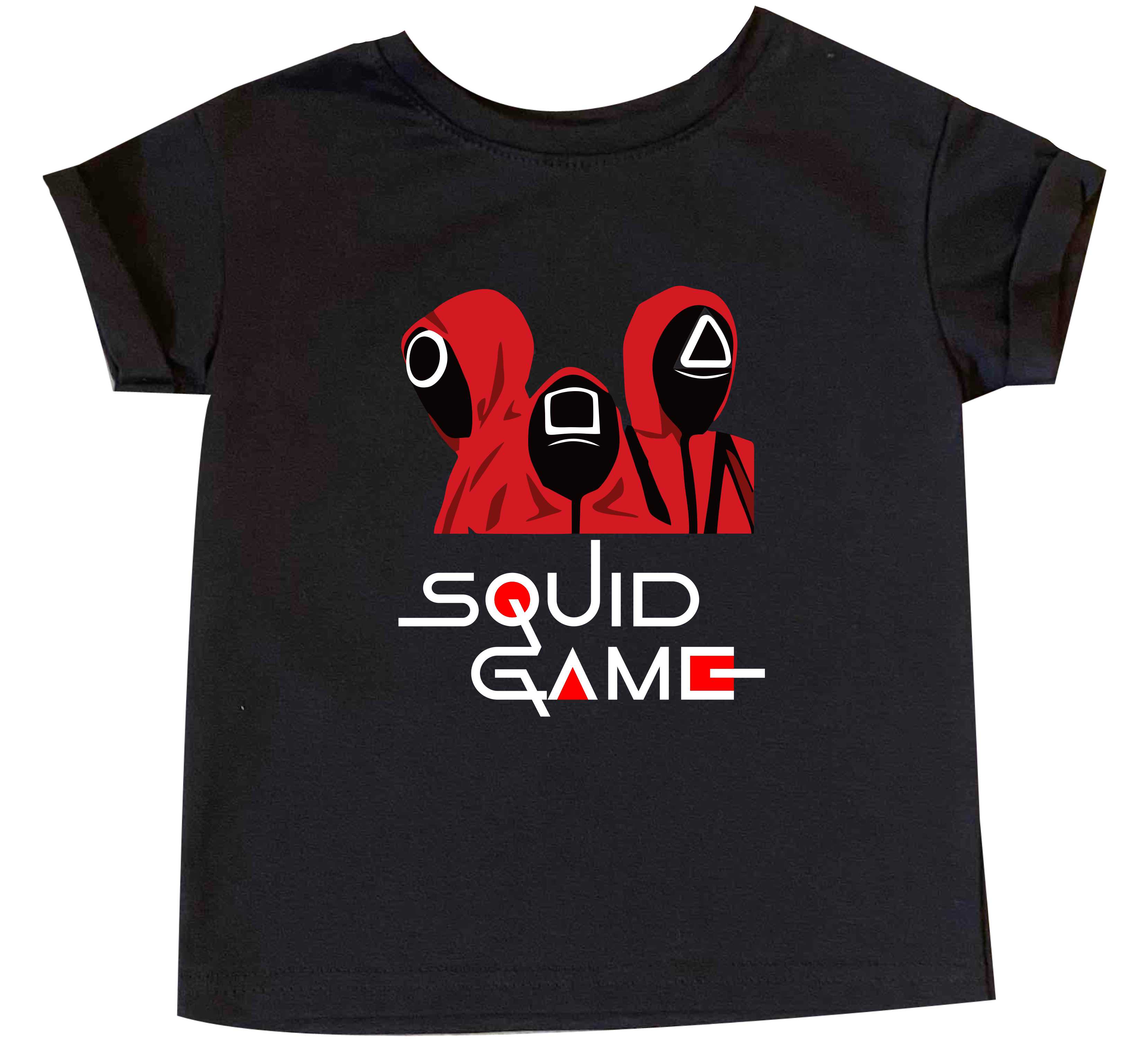 

Футболка Спиногриз Squid game фігури на обличчях СПИ-Ф108 чорний 146 см