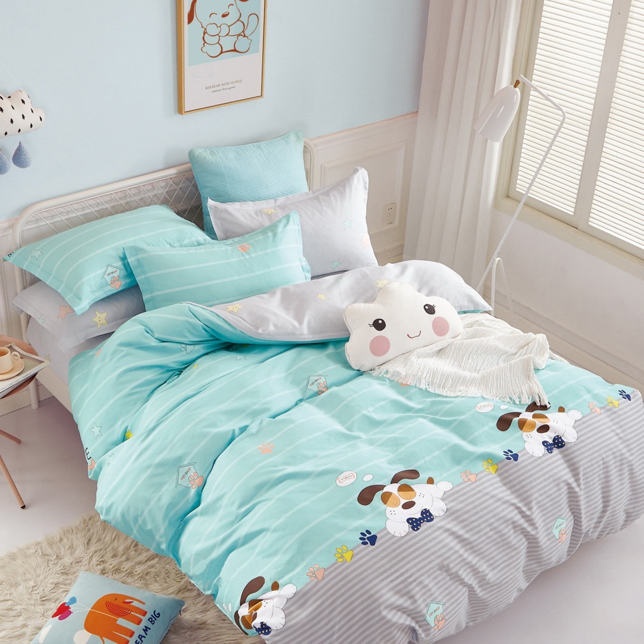 

Комплект постільної білизни на кнопках Atelier Romana бязь "Тео" двоспальний дитячий 180*210