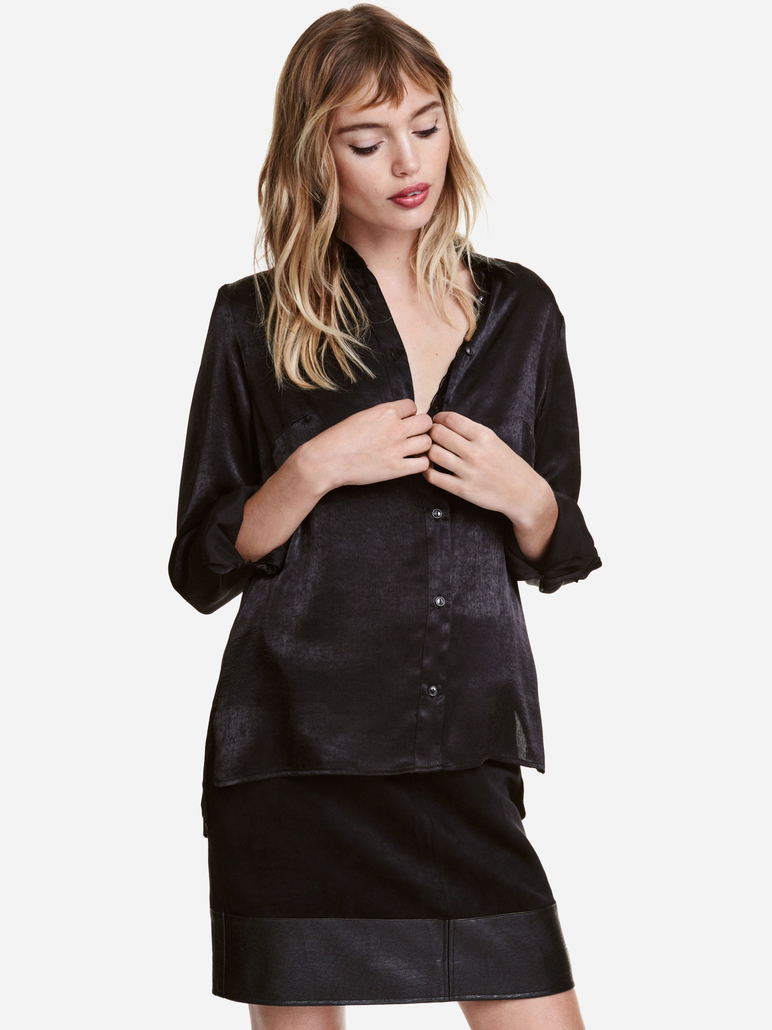 

Блузка H&M 4305544-AAAD 32 Черная